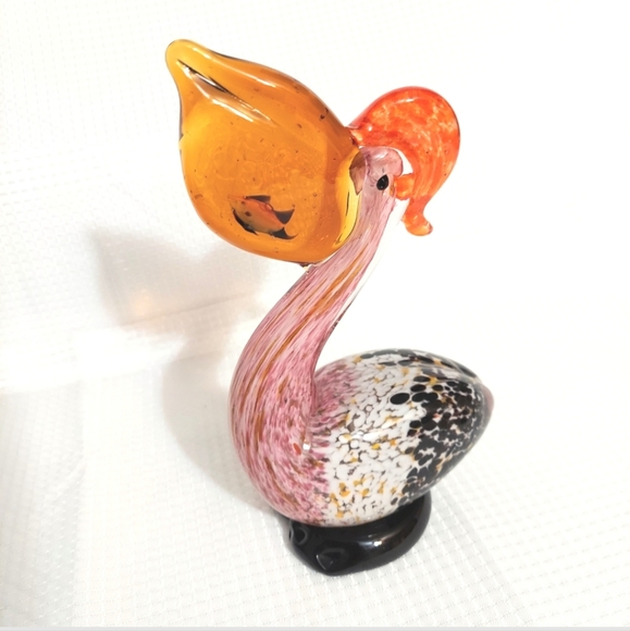 Pelican w/ Fish Glass Figurine main image 0